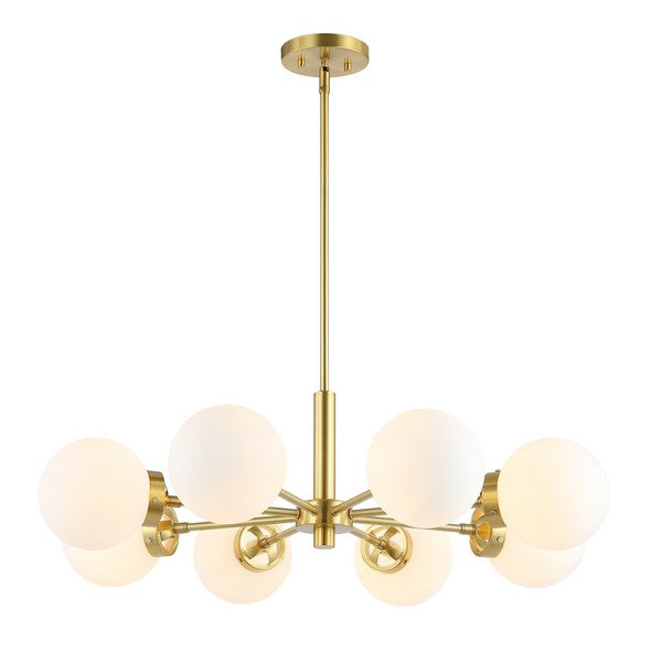 PROSIE, 8 LIGHT, 32 INCH,  GOLD, IRON EXTENDABLE CHANDELIER