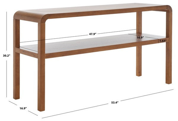 OMARA 2 TIER CONSOLE TABLE