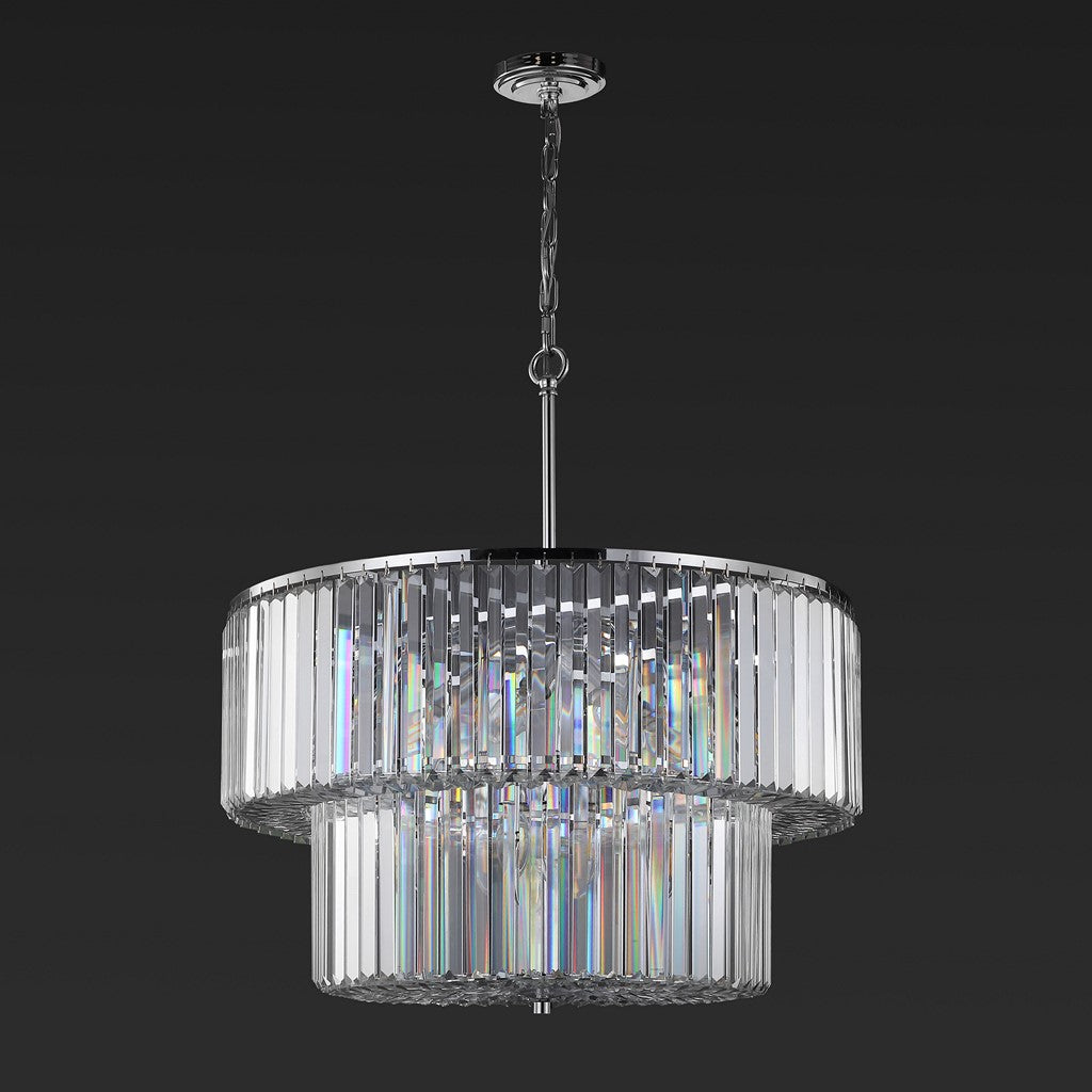 VIVIANN CRYSTAL 2 TIER CHANDELIER