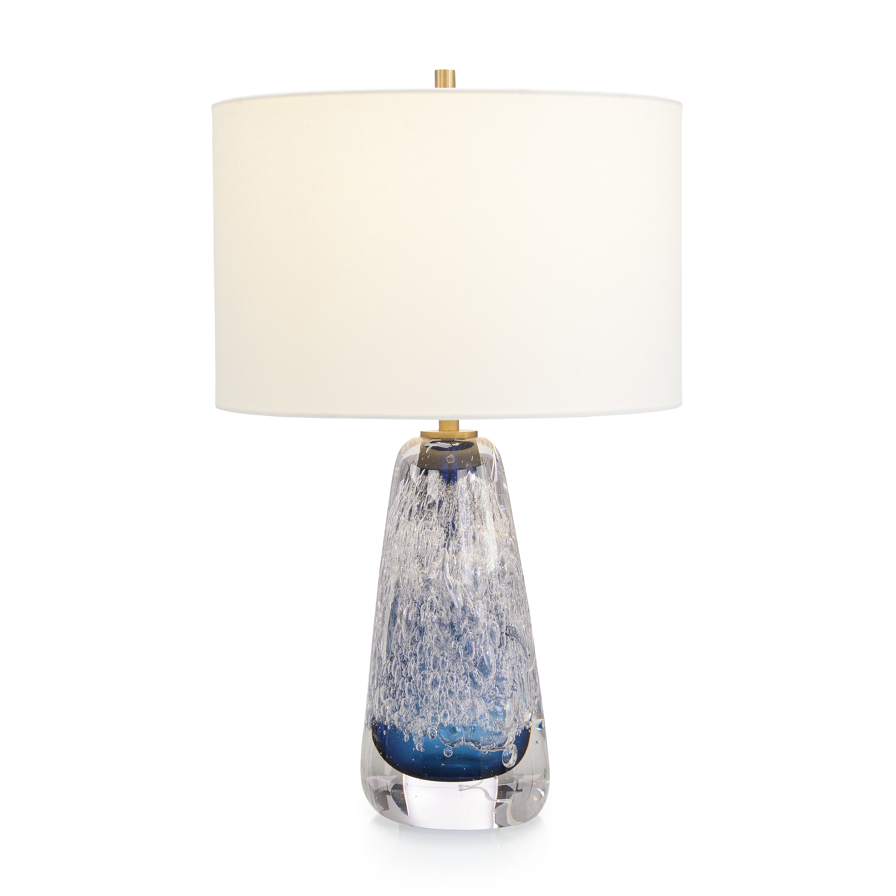 Saphir Blau Kunst Glas Tisch lampe