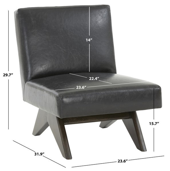 DEASHA VEGAN LEATHER ACCENT CHAIR