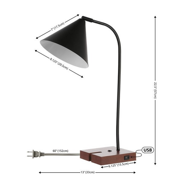 NUKA, 22 INCH, IRON TABLE LAMP