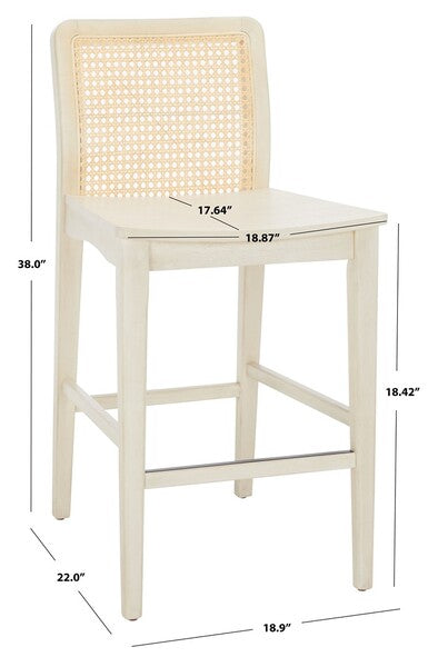 BENICIO RATTAN COUNTER STOOL - SET VON 2