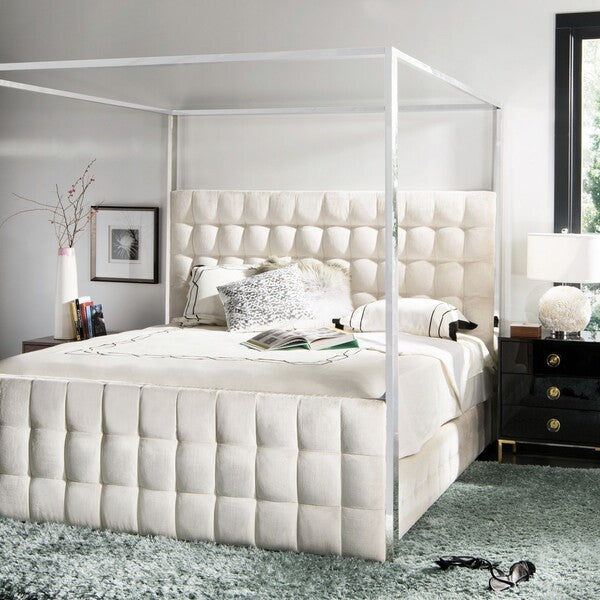 ALECXI VELVET CANOPY BED