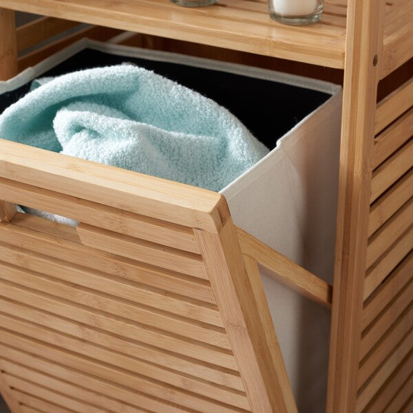 HALLOW LAUNDRY BASKET WITH SHELVES